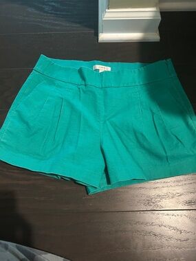 J. Crew Teal Shorts with Front Pleats